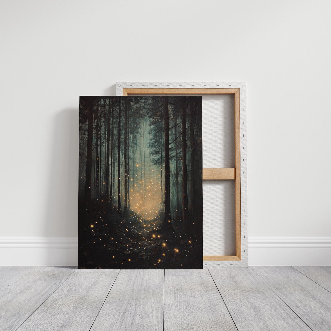 Enchanted Forest With Fireflies Art Print - Image 5