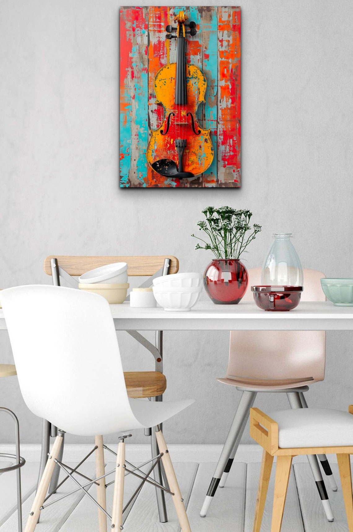 Pop Art Violin Wall Art Print - Image 7