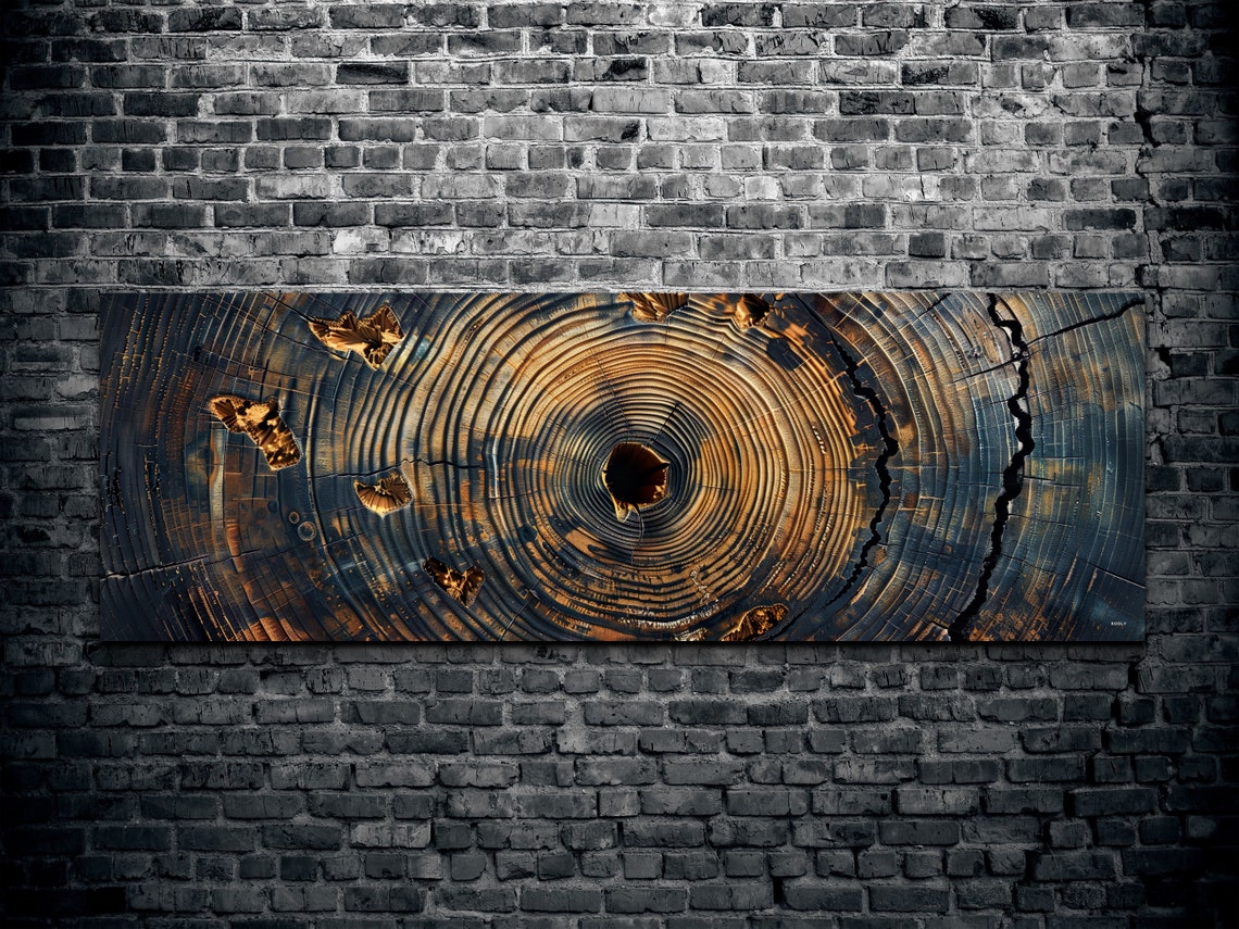 Abstract Tree Ring Nordic Art Print - Image 2
