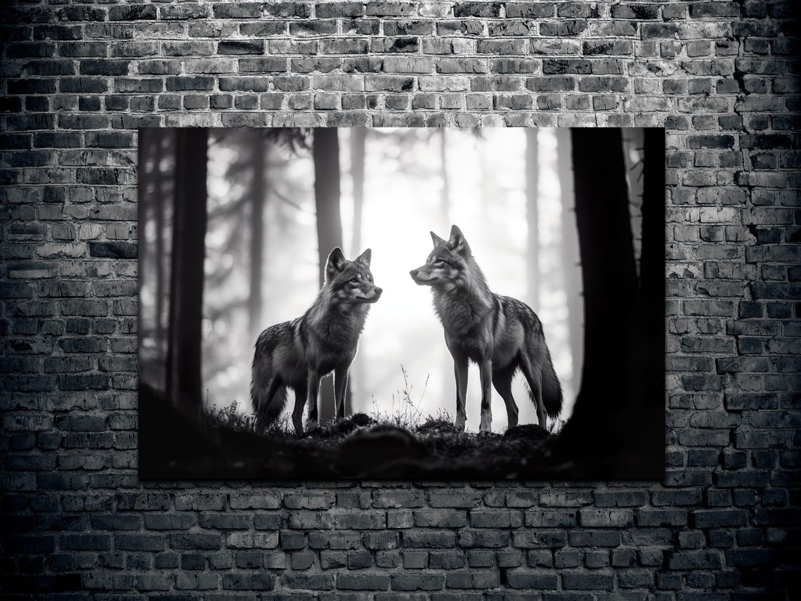 Wolf Pack Rustic Home Decor Art Print - Image 2