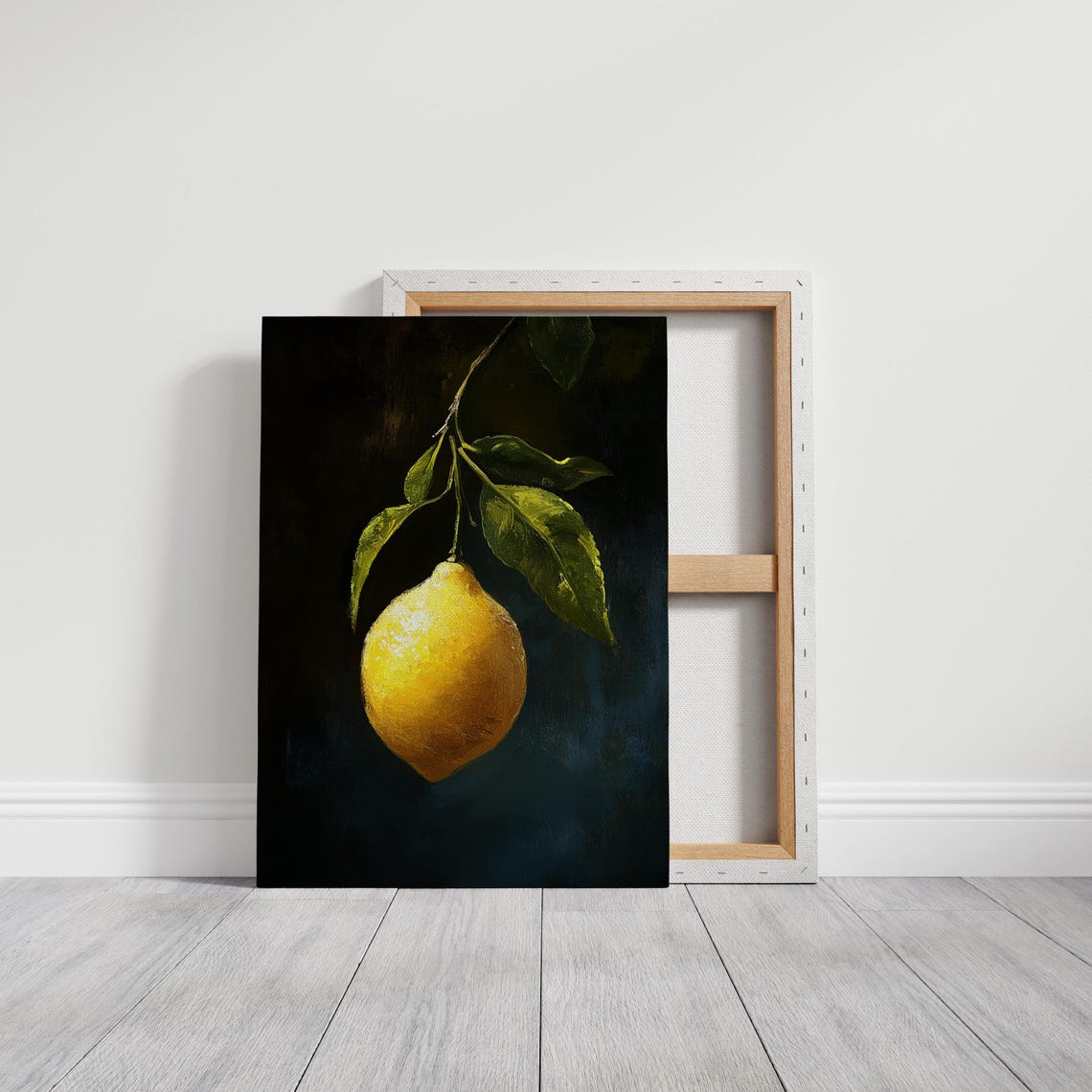 Dark Moody Lemon Wall Art Vintage Citrus Still Life Rustic Fruit Kitchen Botanical Print Old World Farmhouse Decor - Image 3