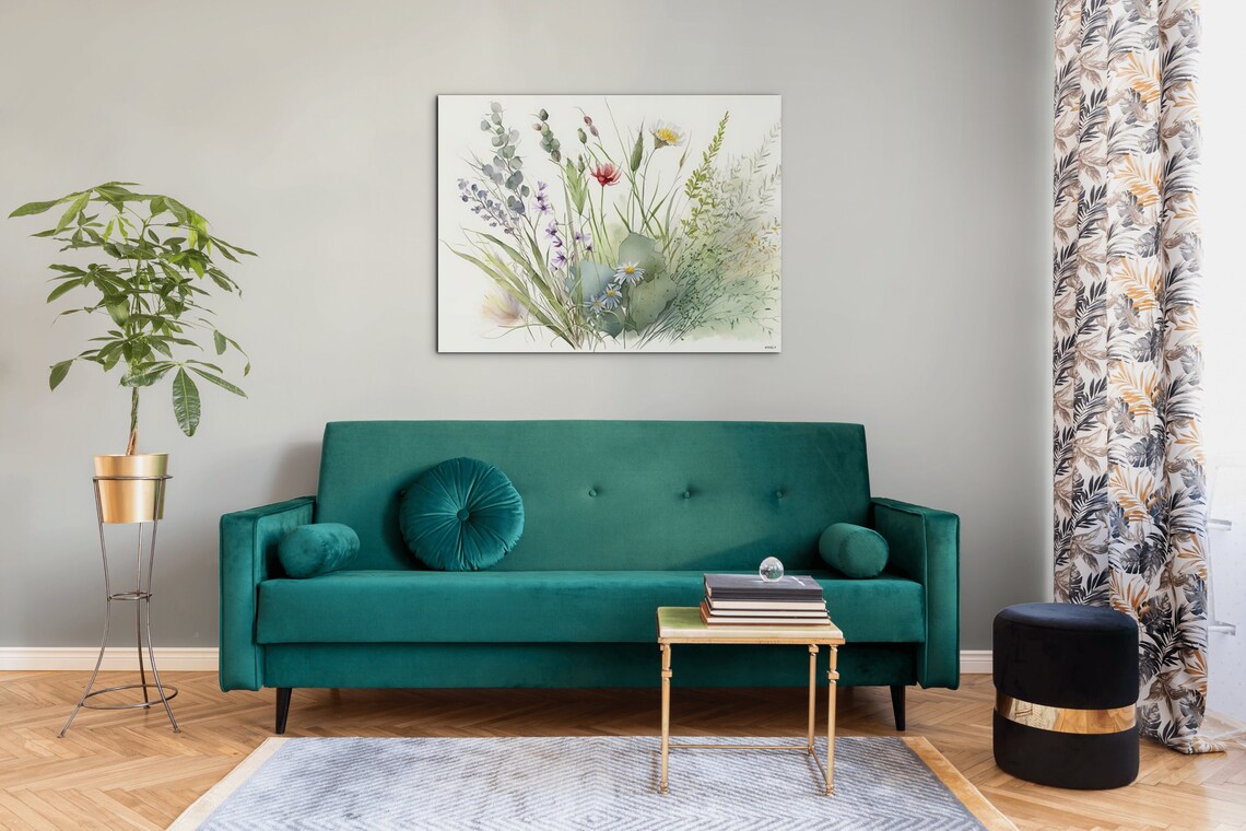 Wild Flowers Watercolor Flowers Farmhouse Art Print - Image 6