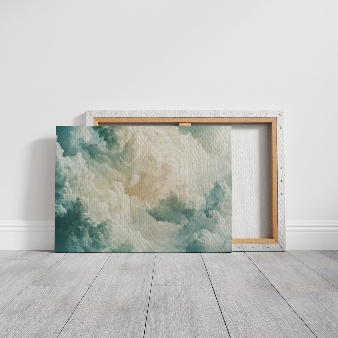 Vintage Pastel Cloud Art Soft Textured Sky Dreamy Celestial Poster - Image 3