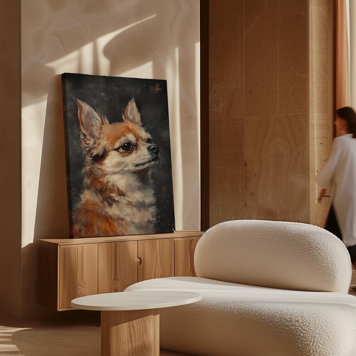 Chihuahua Dog Portrait Vintage Oil Painting Style Decor Poster - Image 3