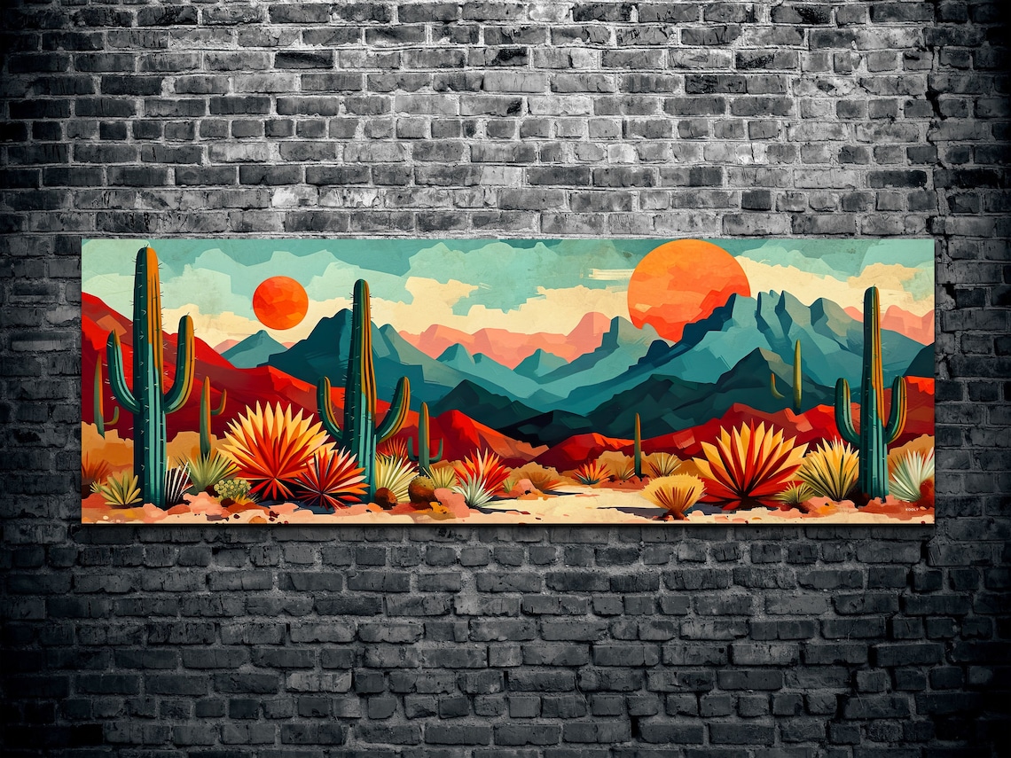 Panoramic Arizona Mid-Century Modern Art Print - Image 2