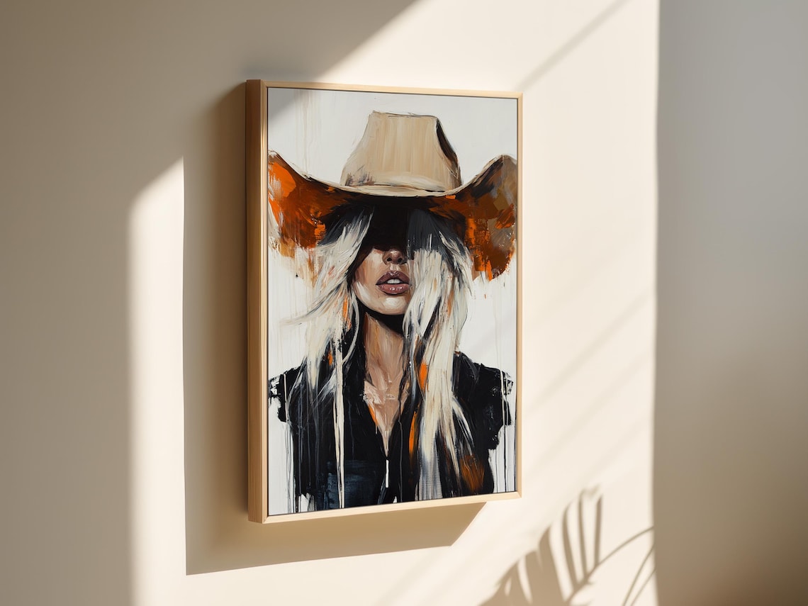 Abstract Cowgirl Modern Western Art Print - Image 5