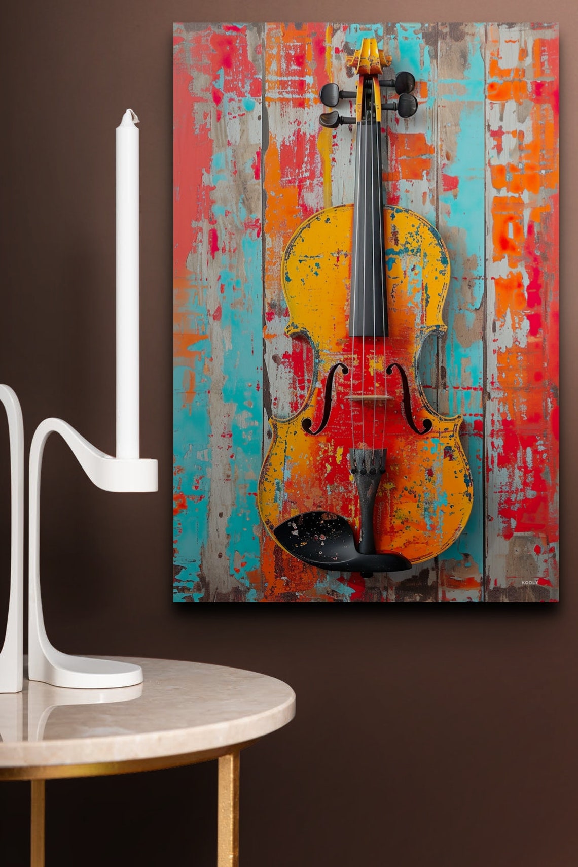 Pop Art Violin Wall Art Print - Image 5