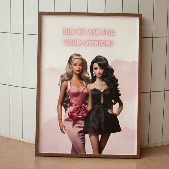 Girly Friendship Retro Dolls Quote Art Print