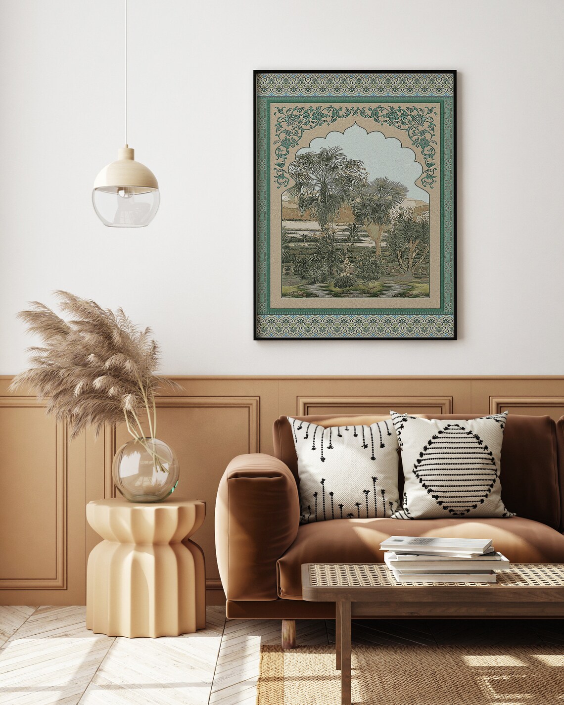 Vintage Indian Mughal Rajput Palace Art Print - Image 3