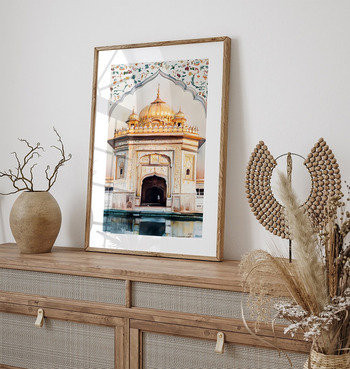 Golden Temple Amritsar India Watercolor Sikh Shrine Art Poster - Image 2