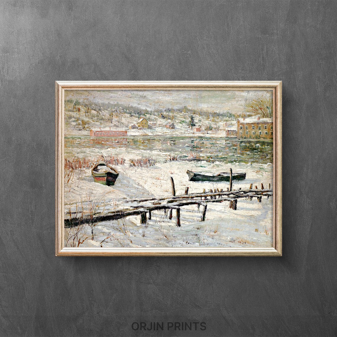 Winter Wonderland Harlem River Snowscape Art Print