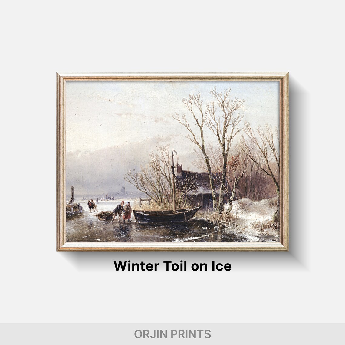 Snowy Landscape Art Print, Winter Work Ethic Decor - Image 2
