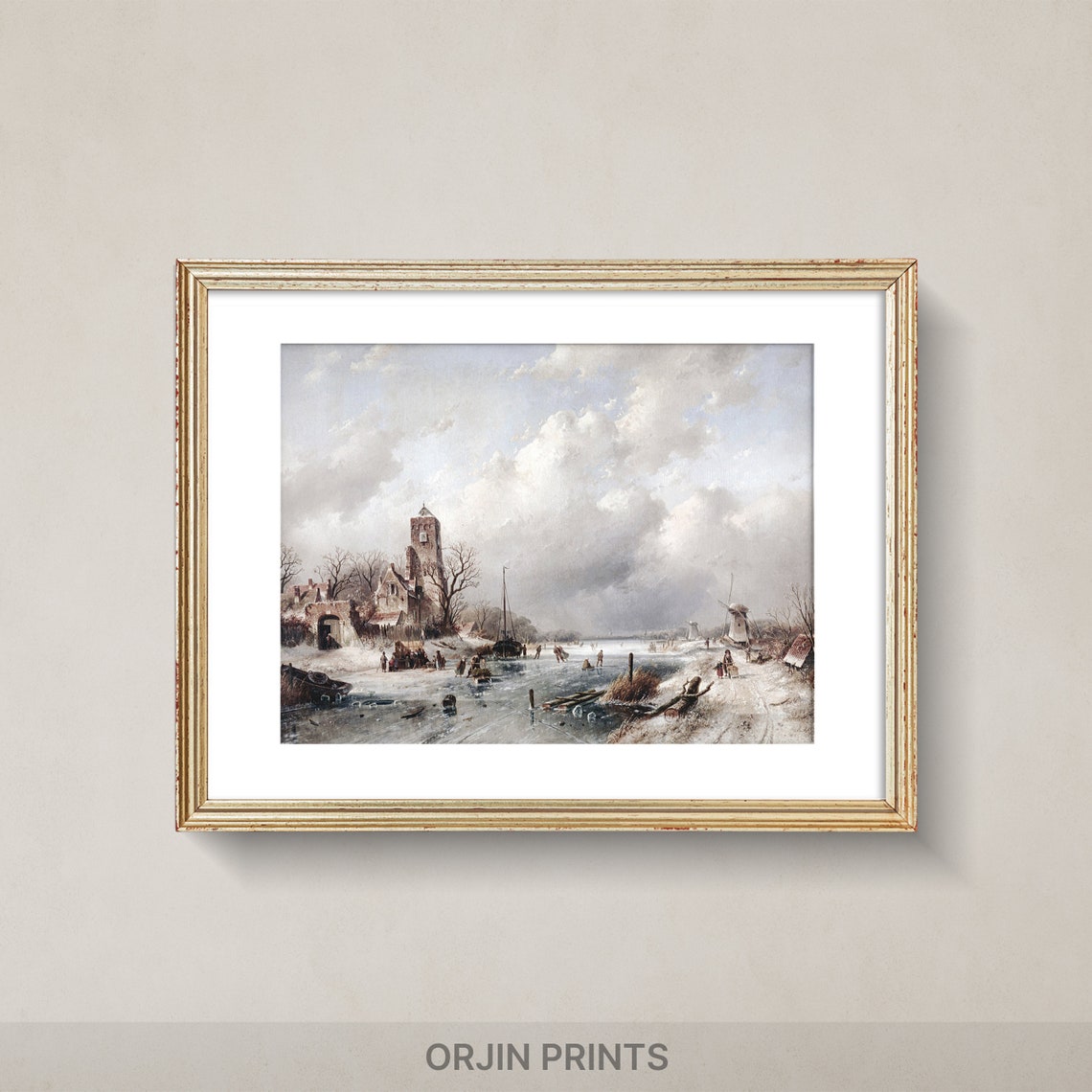 Snowy Tower Art Print Wintry Scene Serene Snowscape Orjin Prints 6523