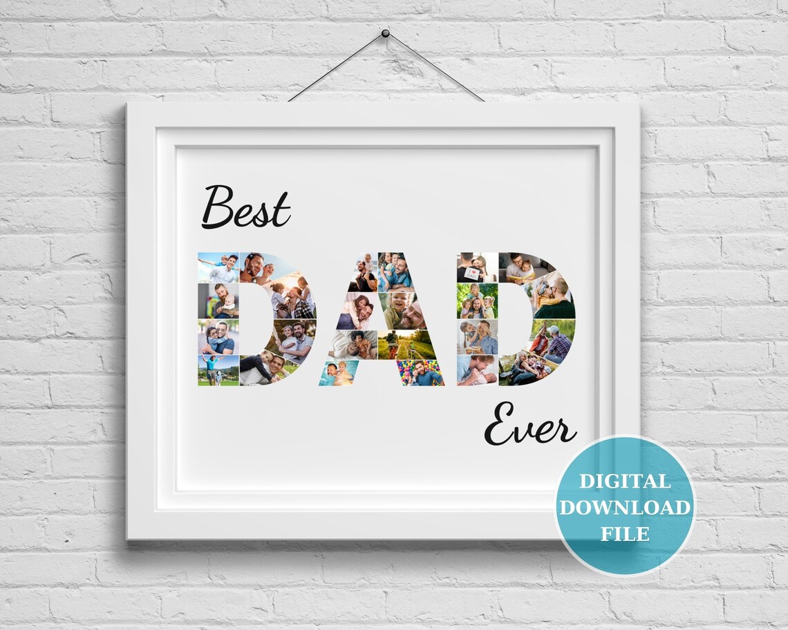 Dad Photo Collage Gift for Daddy, Father Birthday - Image 2