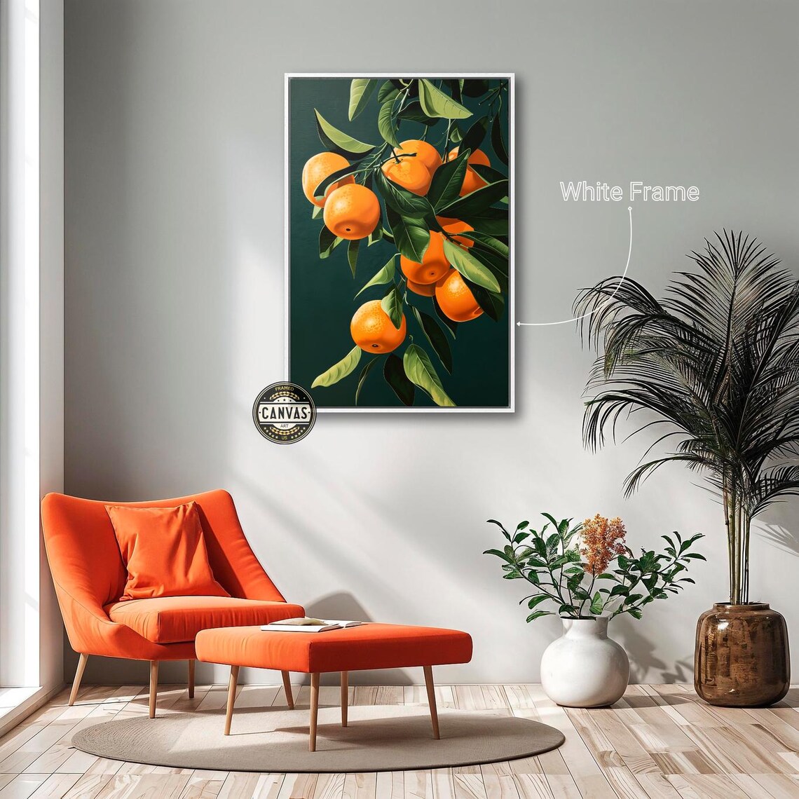 Fresh Citrus Fruits Art Print, Oranges On Branches - Image 2