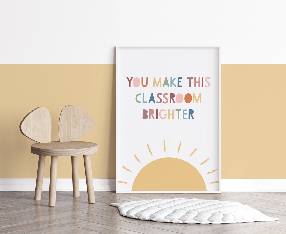 You Make This Classroom Brighter Sunshine Teacher Gift Poster - Image 2