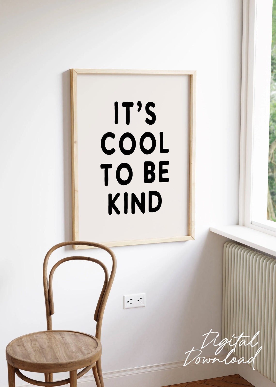 It Is Cool To Be Kind Bold Typography Kids Room Poster Decor - Image 3