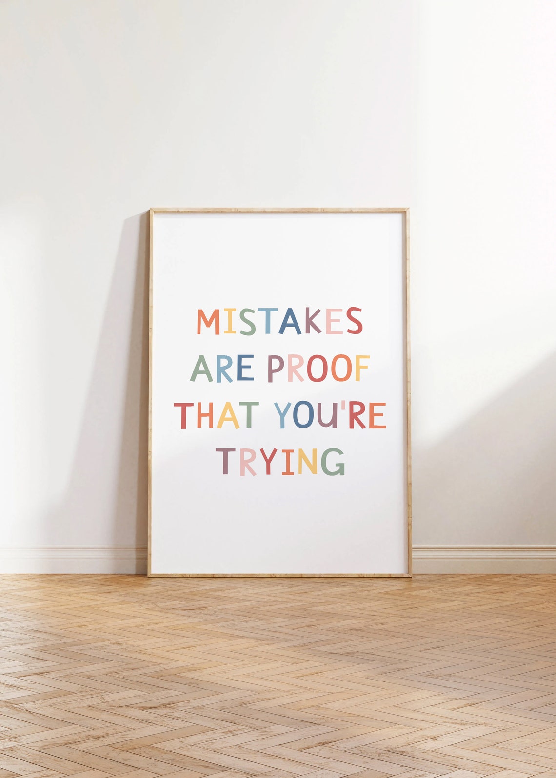 Mistakes Are Proof That You Are Trying Classroom Quote Poster - Image 3
