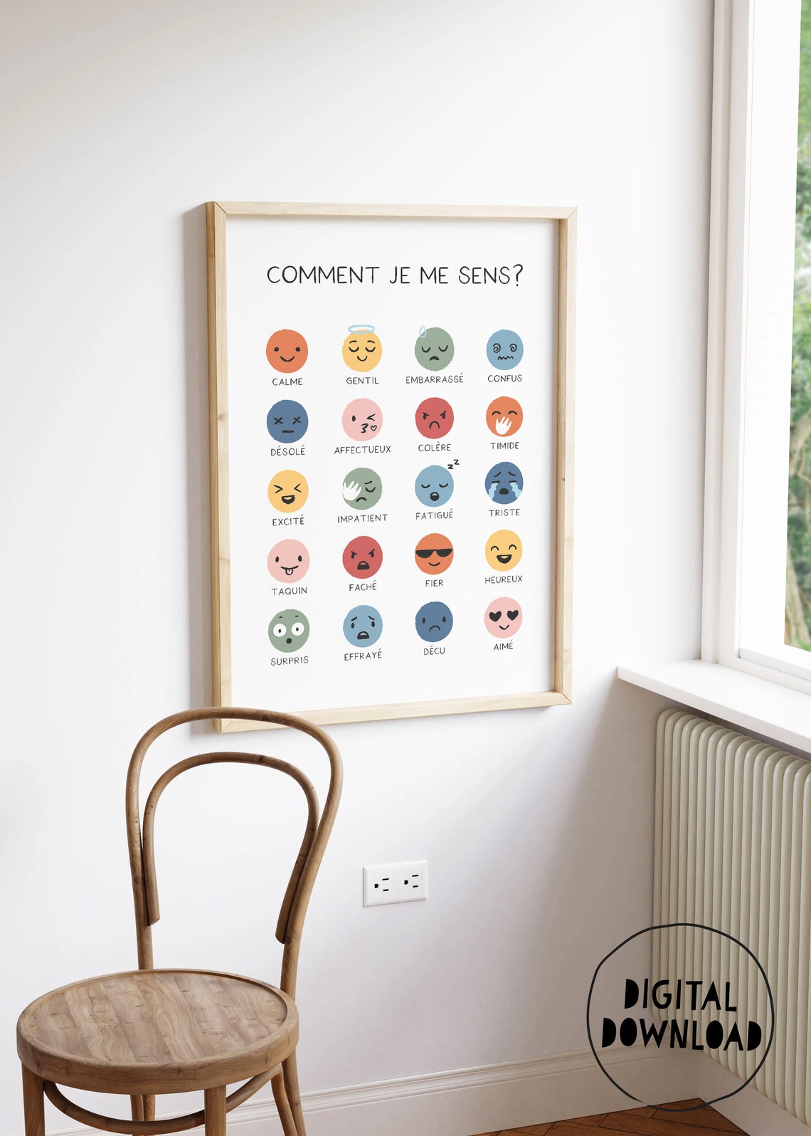 Comment Je Me Sens French Feelings Chart Kids Emotions Poster - Image 5