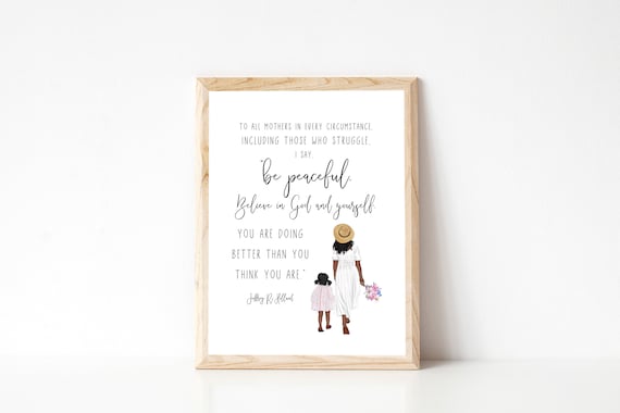 Jeffrey R Holland Motherhood Quote Brunette Mother Daughter Poster