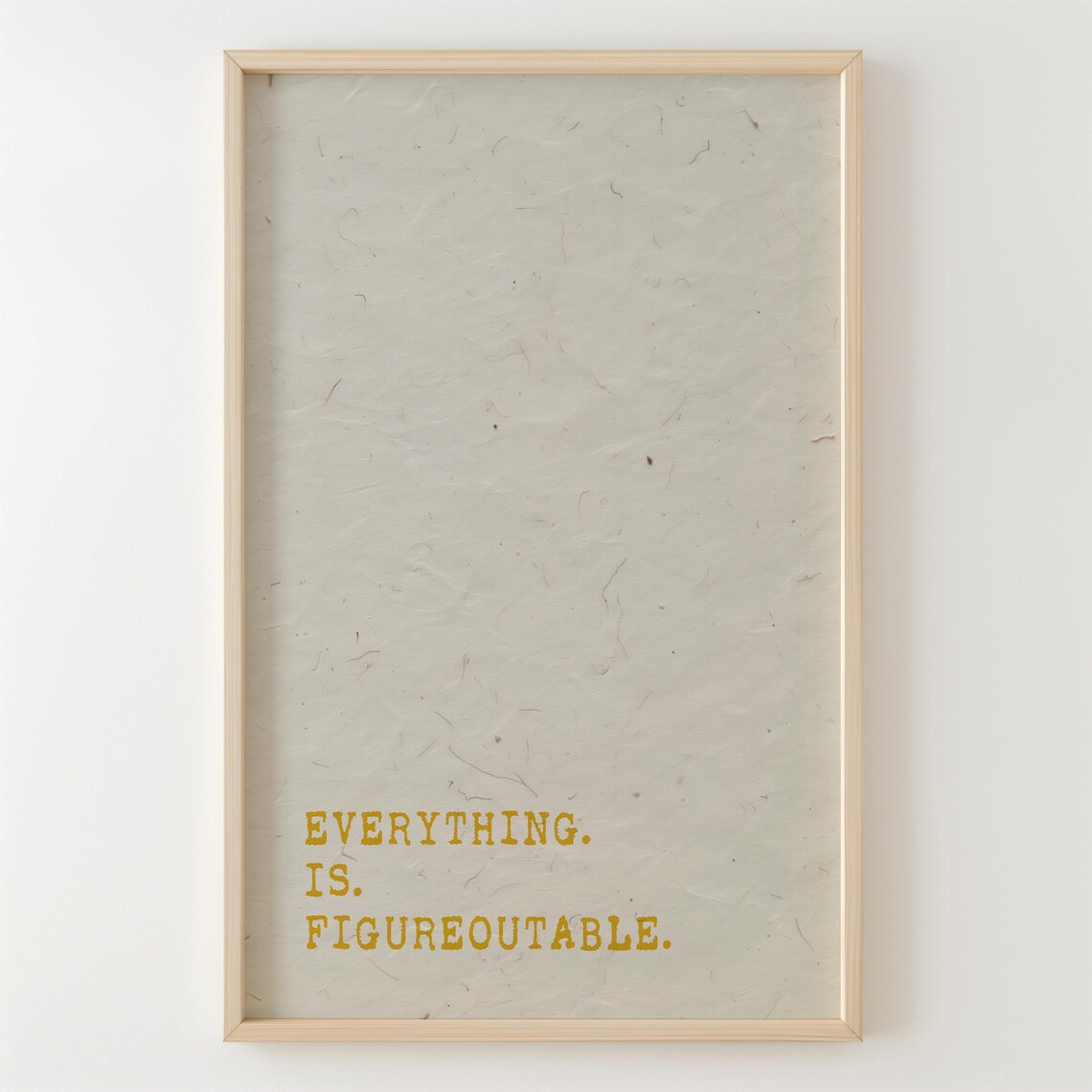 Everything Is Figureoutable Print Minimal Typography Inspirational Family Wall Art Happy Positive Quote Home Decor