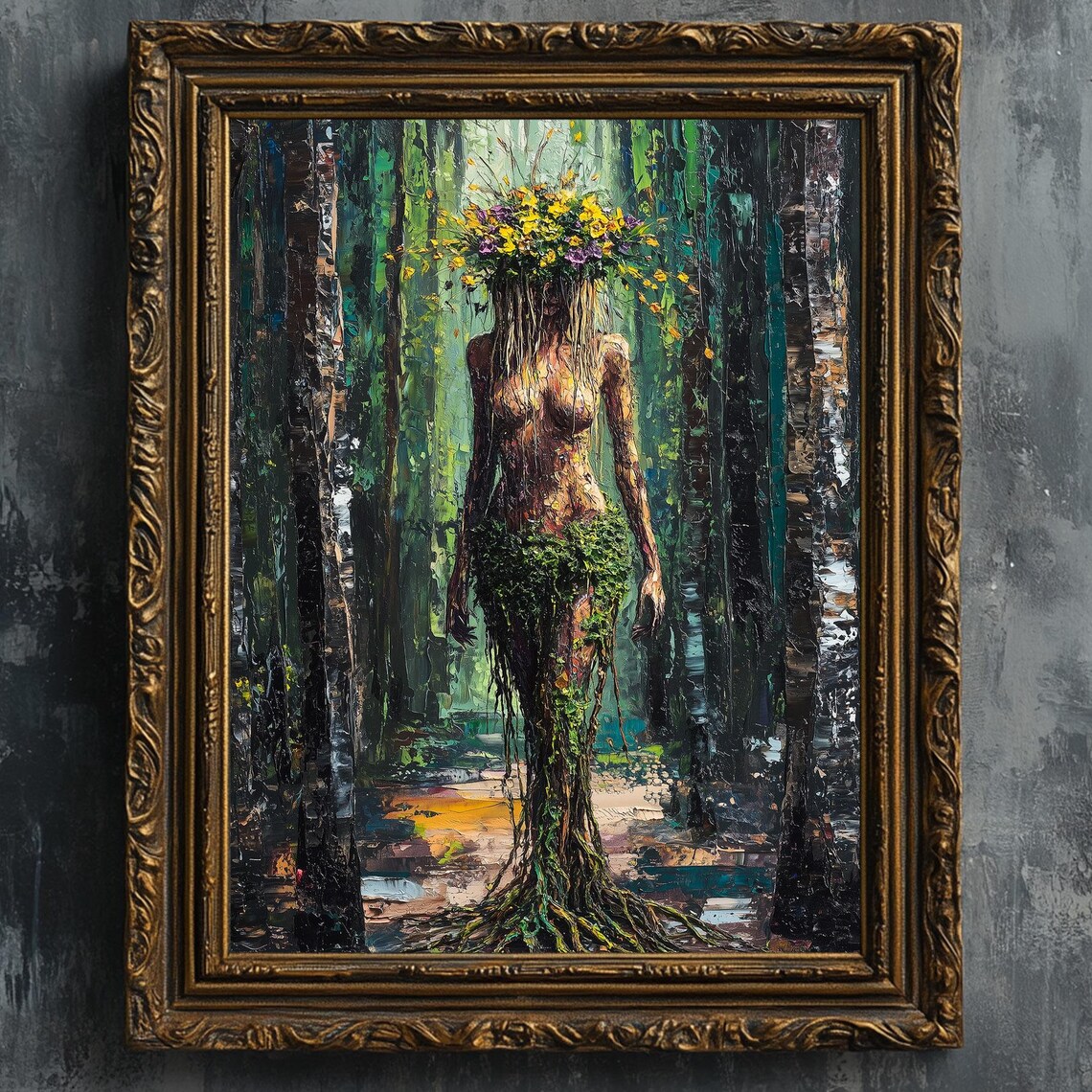 Gaia Goddess Mother Earth Forest Art Print - Image 7