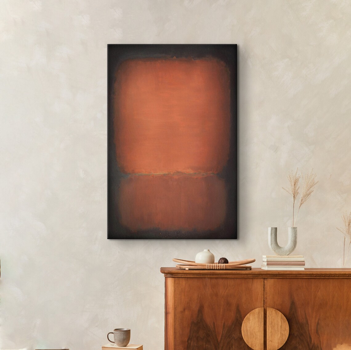 Mark Rothko Black Over Orange Poster Mark Rothko Extra Large Exhibition Poster Modern Art Expressionism Art Rothko Reproduction Art - Image 3