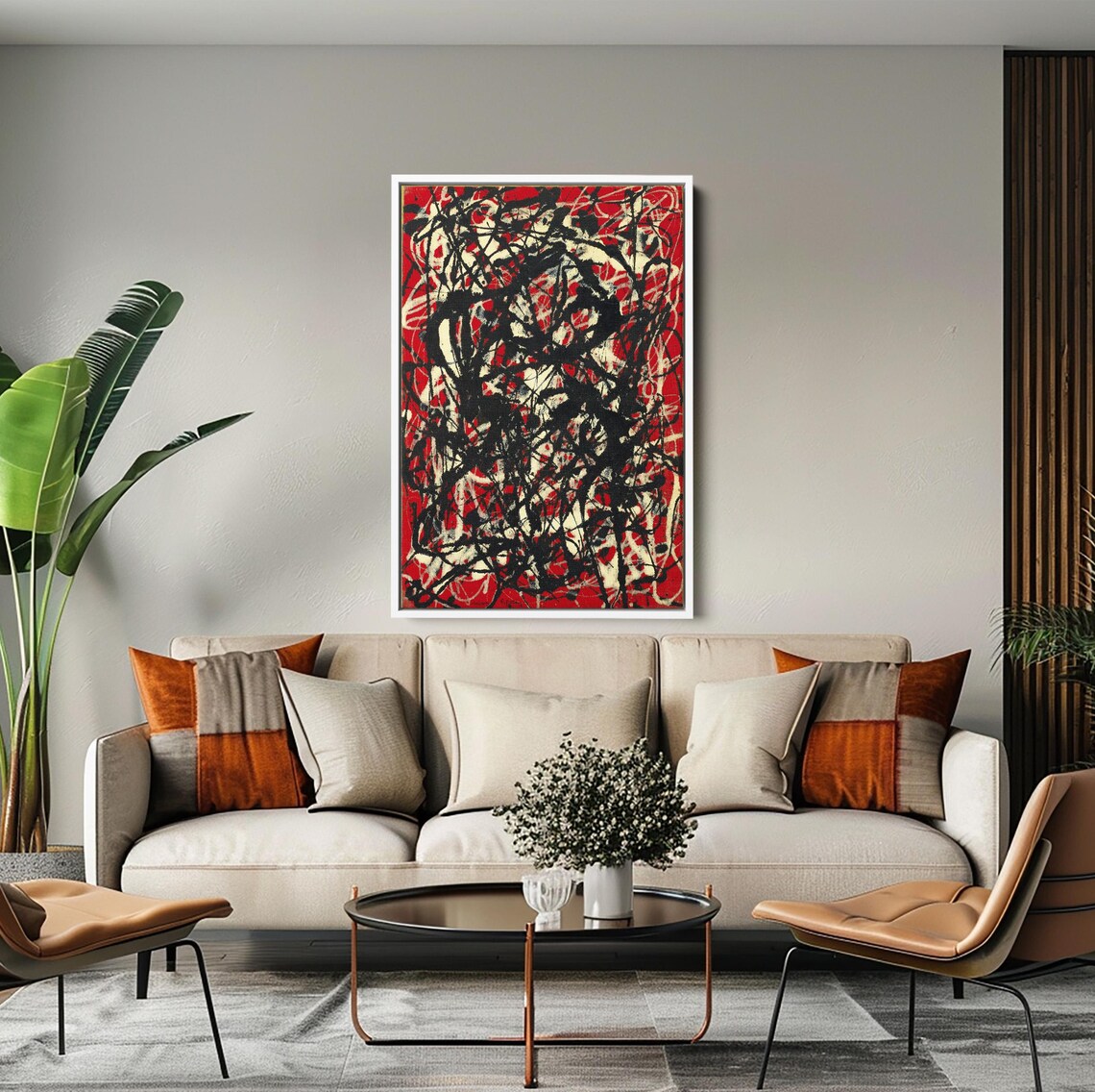 Jackson Pollock-Inspired Abstract Drip Art Print - Image 2
