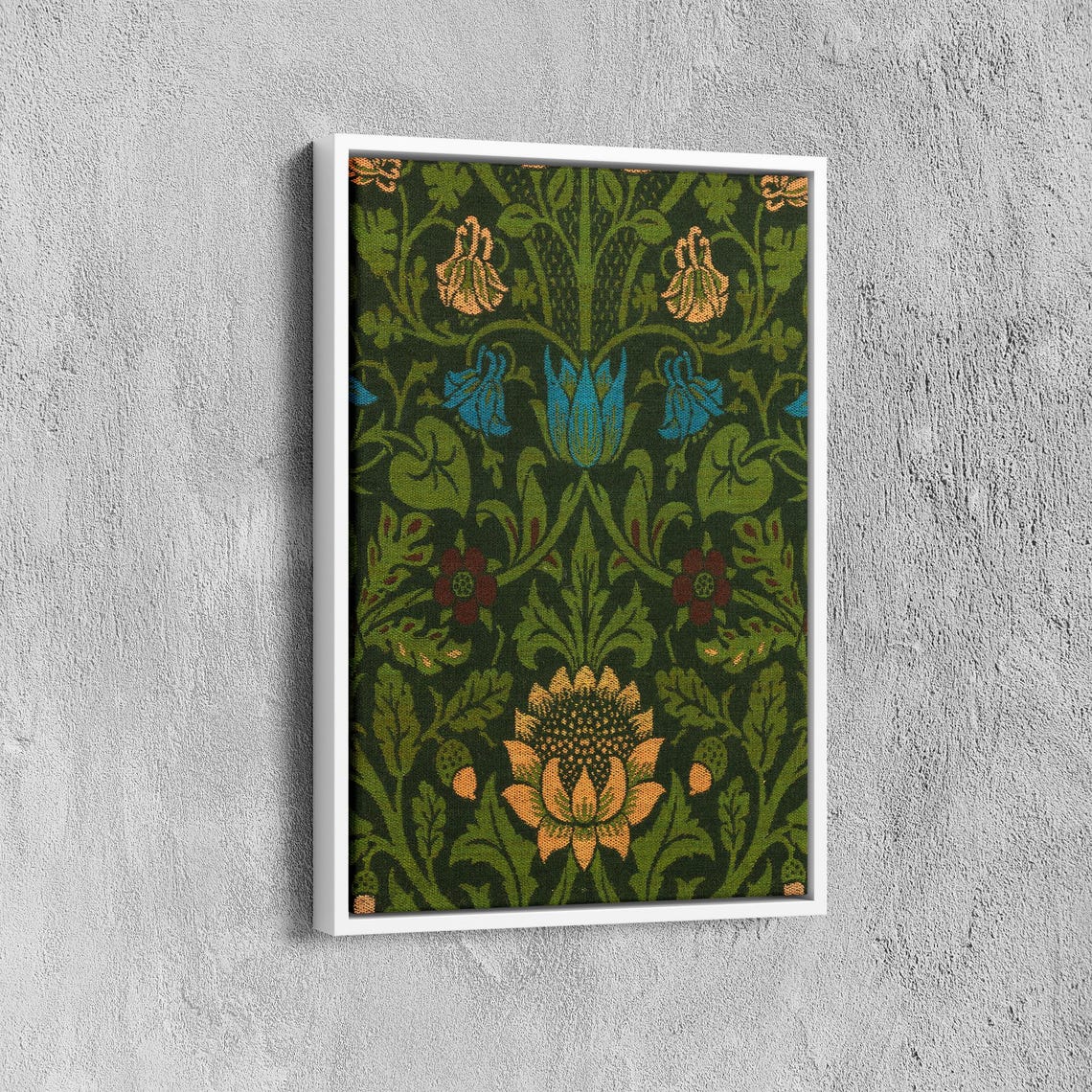 William Morris Columbine Botanical Textile Pattern Green Poster - Image 6