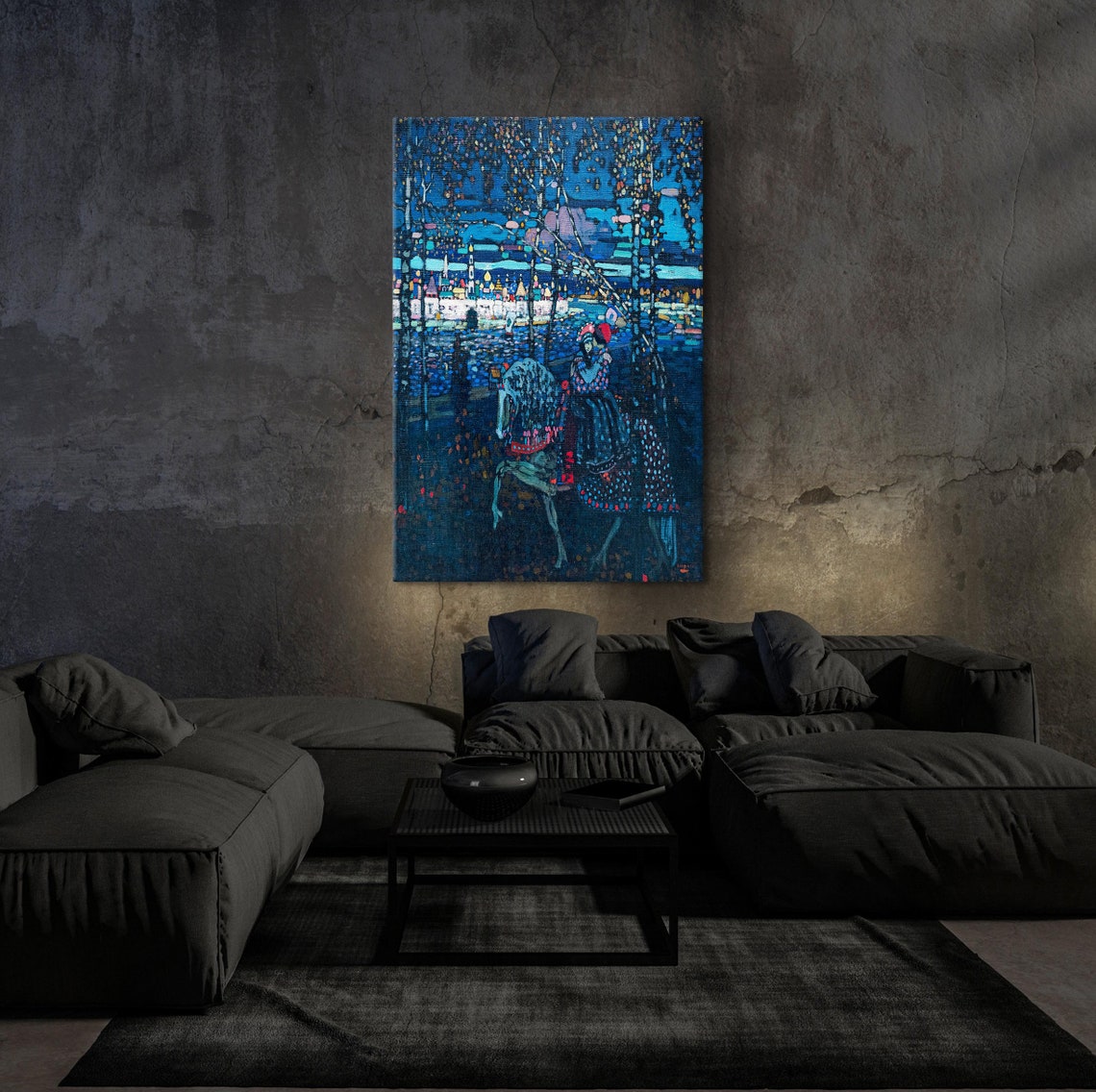 Wassily Kandinsky Couple Riding Wassily Kandinsky Glass Wall Decor Abstract Wall Art Print Expressionism Art Poster Glass Art - Image 5