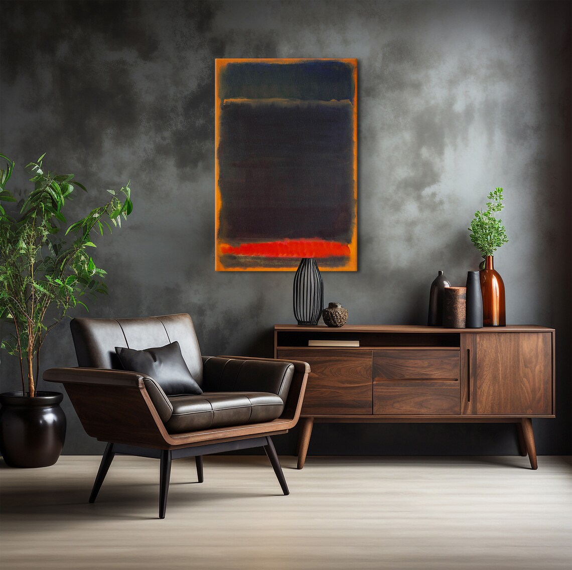 Mark Rothko Orange Over Black Exhibition Poster - Image 3