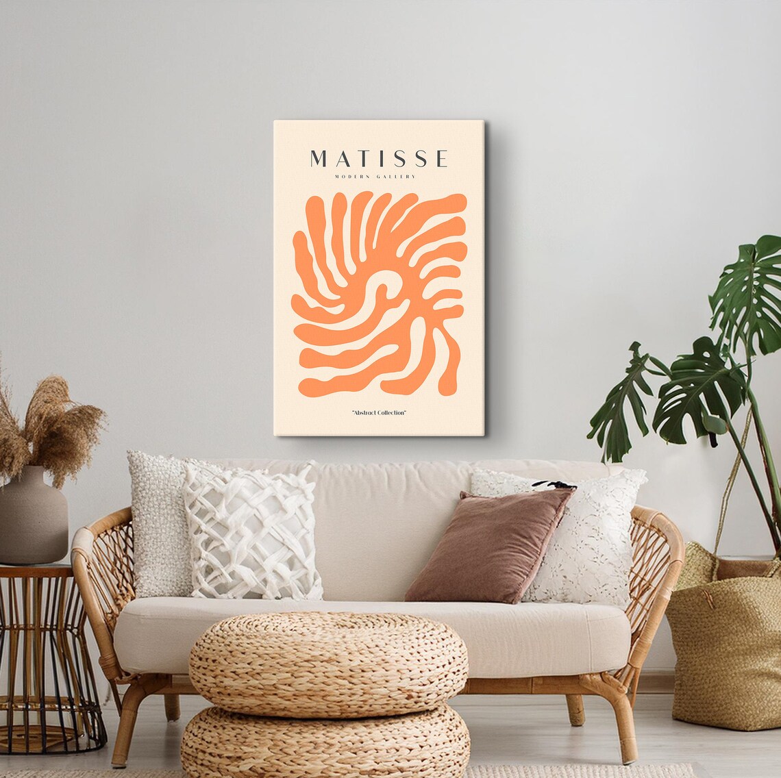 Matisse Modern Gallery Peach Coral Frond Abstract Collection Poster - Image 3