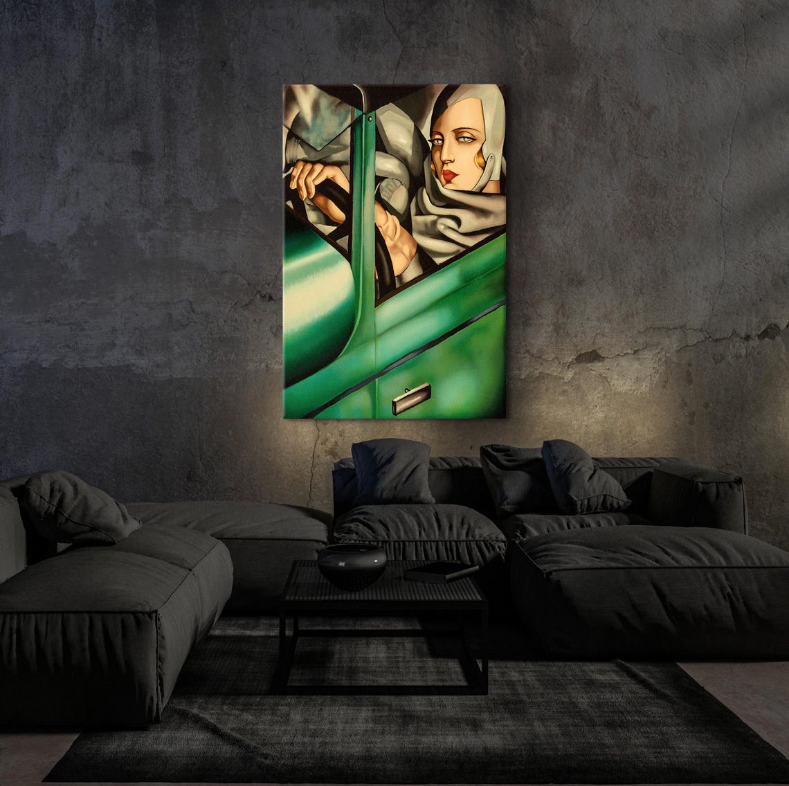 Tamara De Lempicka Self Portrait Green Bugatti Art Deco Poster - Image 5