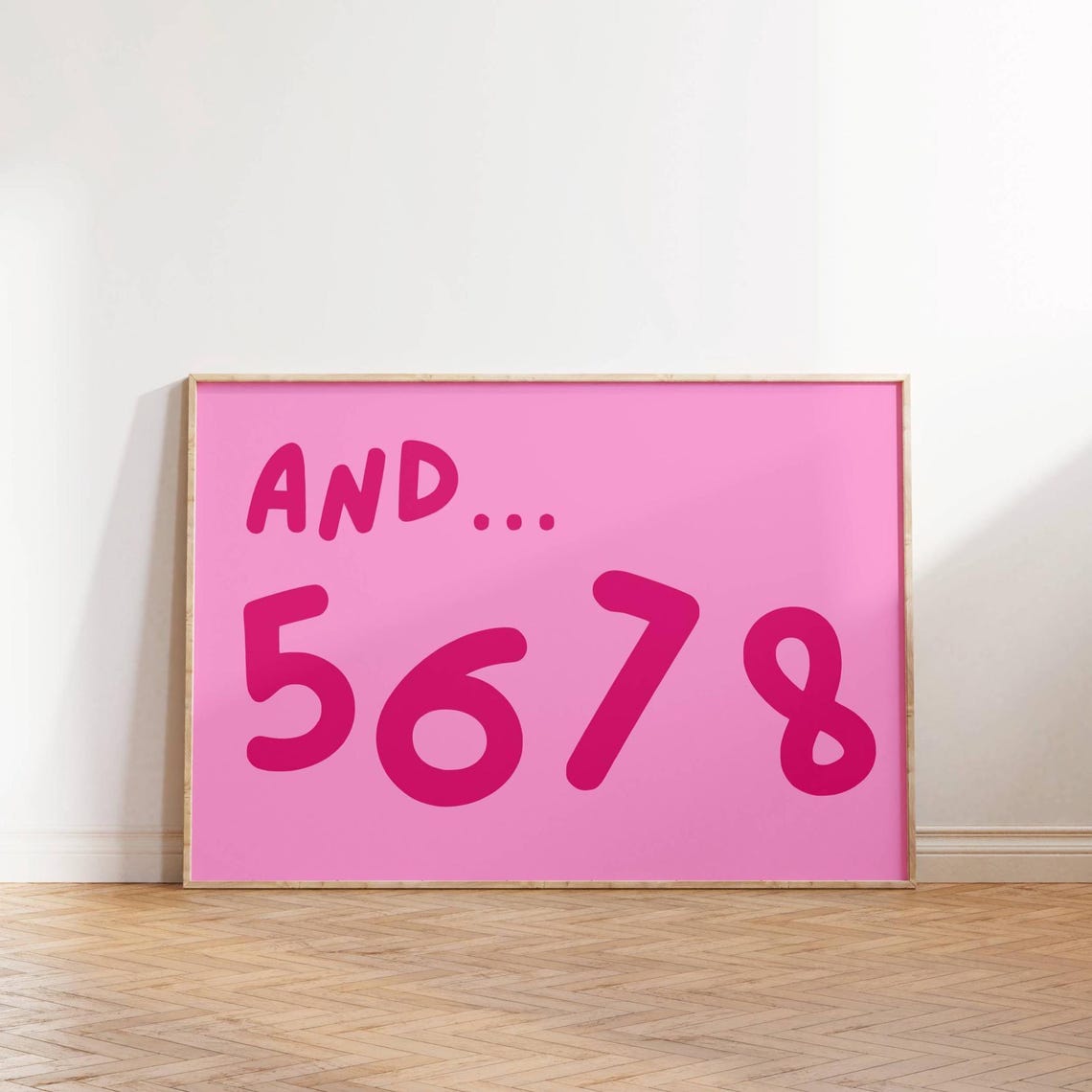 And 5 6 7 8 Pink Dance Teacher Studio Motivational Quote Poster - Image 3