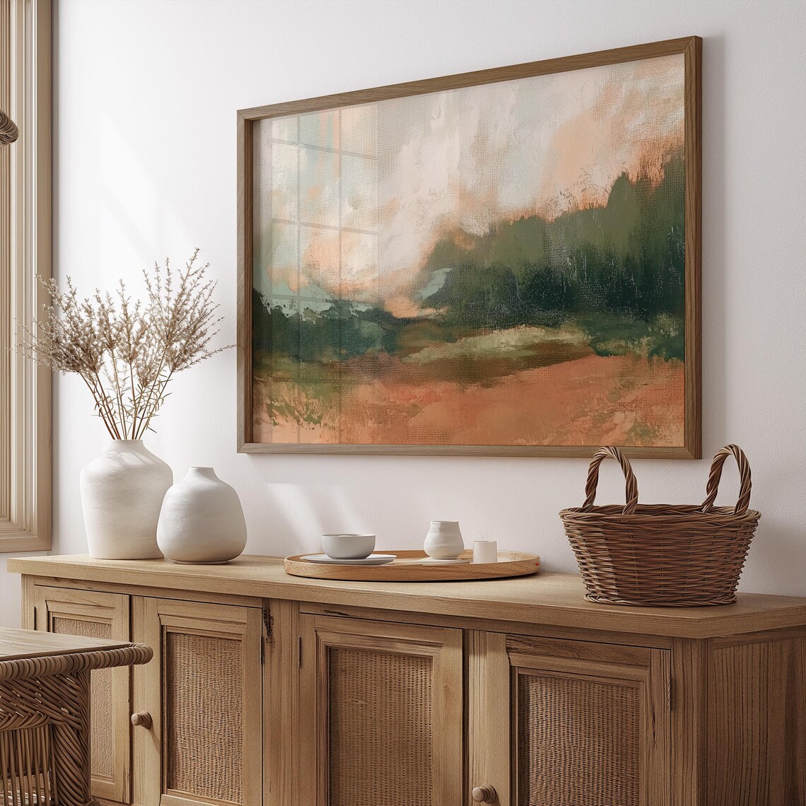 English Countryside Vintage Oil Painting Art Print - Image 4