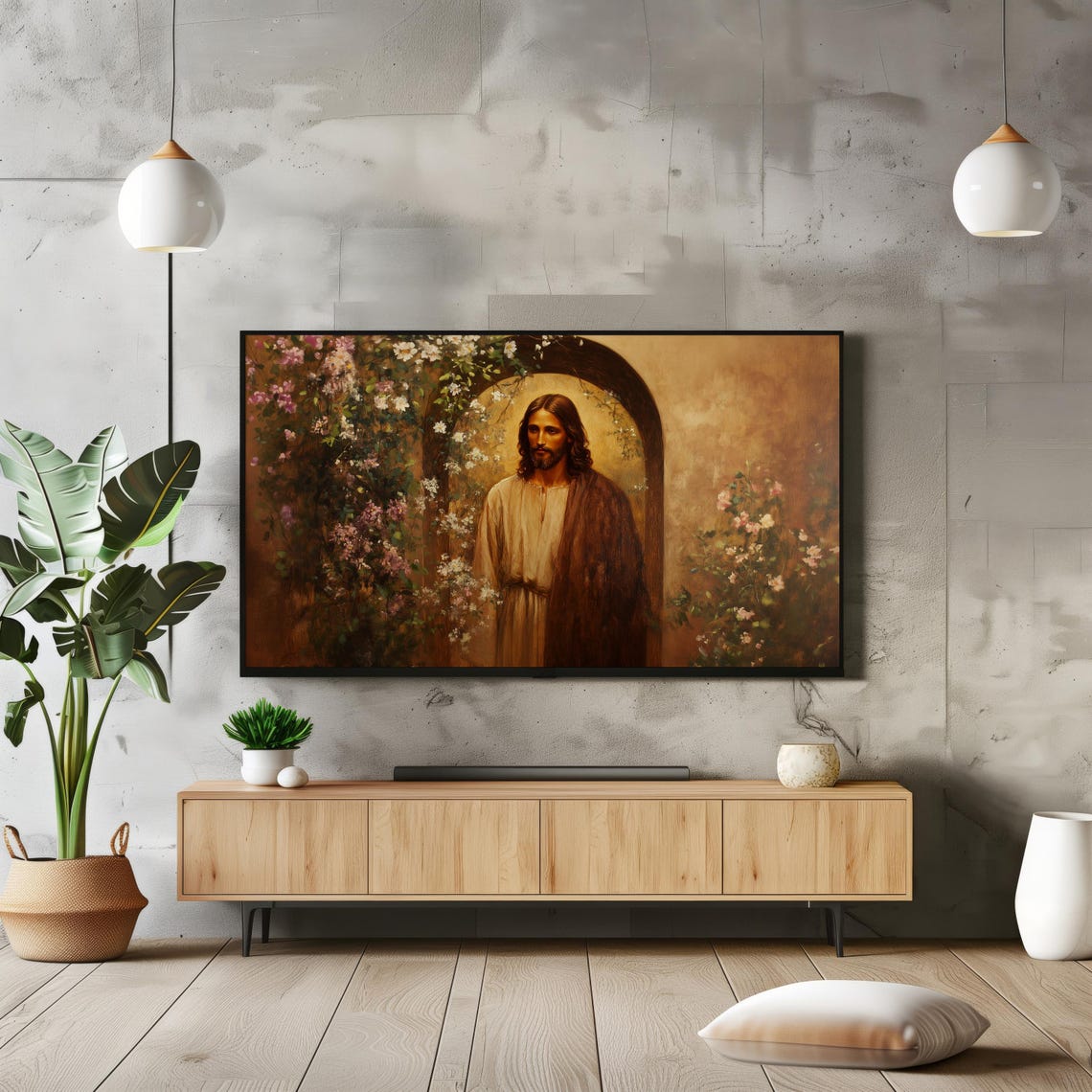 Jesus Christ Spring Garden Archway Easter Religious Faith Poster - Image 2