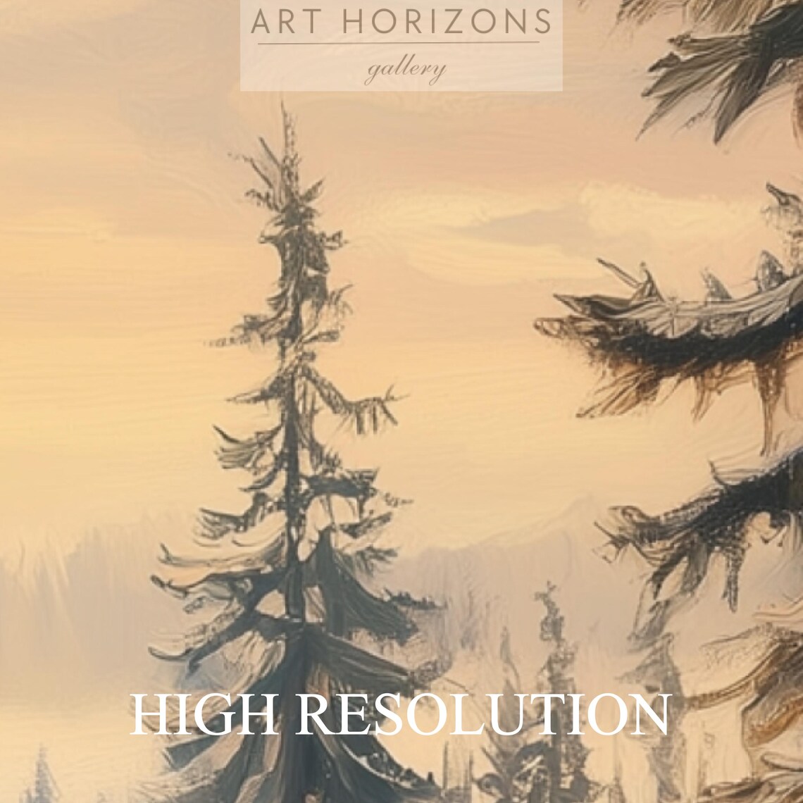 Winter Forest Path at Sunrise Snowy Pines Misty Valley Travel Poster - Image 3