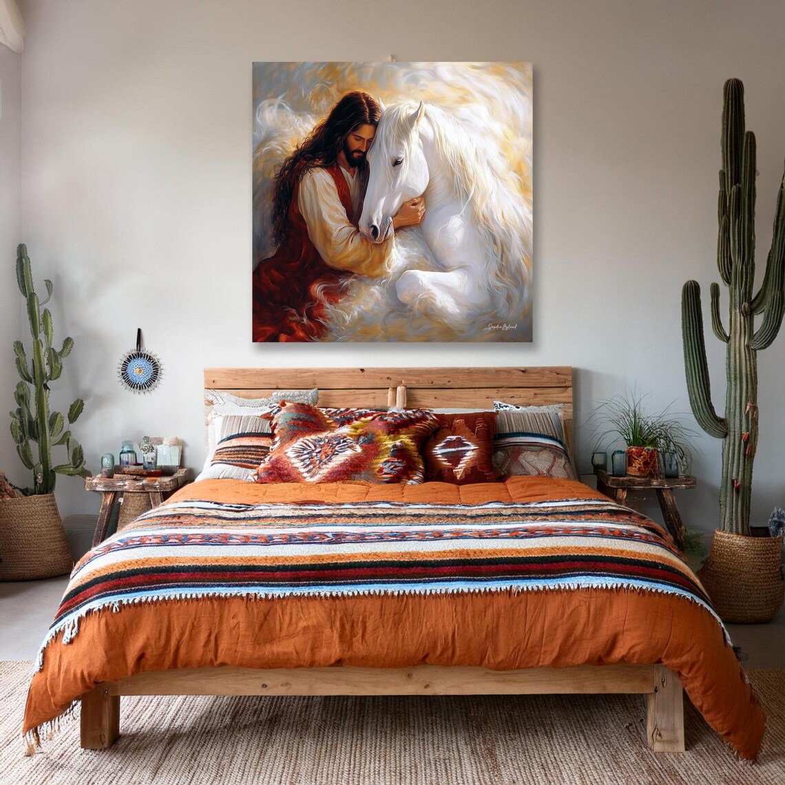 Jesus Heavenly Horse, Christian Equestrian Art - Image 4