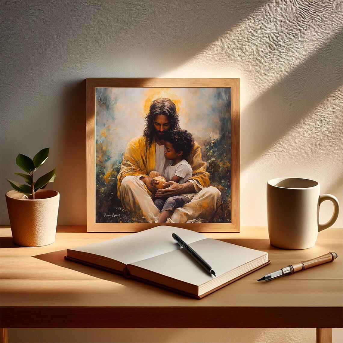Jesus Bread For Child Christian Family Art - Image 5