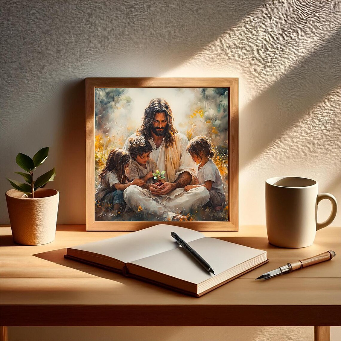 Jesus Children Plant Christ, Christian Family Art - Image 4