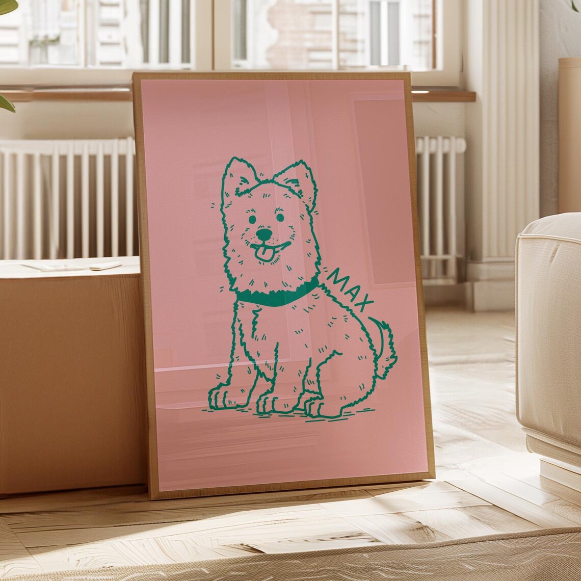 Custom Dog Portrait, Pet Commission Gift - Image 3