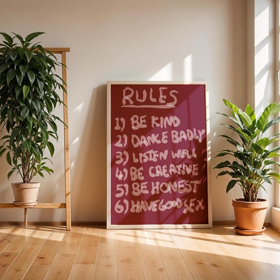 House Rules, Trendy Home Decor Poster