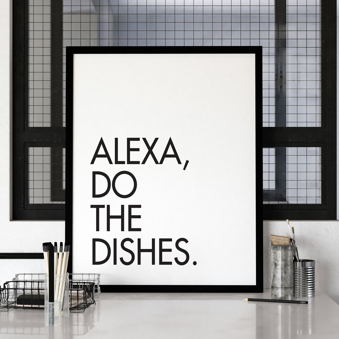 Alexa Do The Dishes Kitchen Sign, Funny Decor - Image 2
