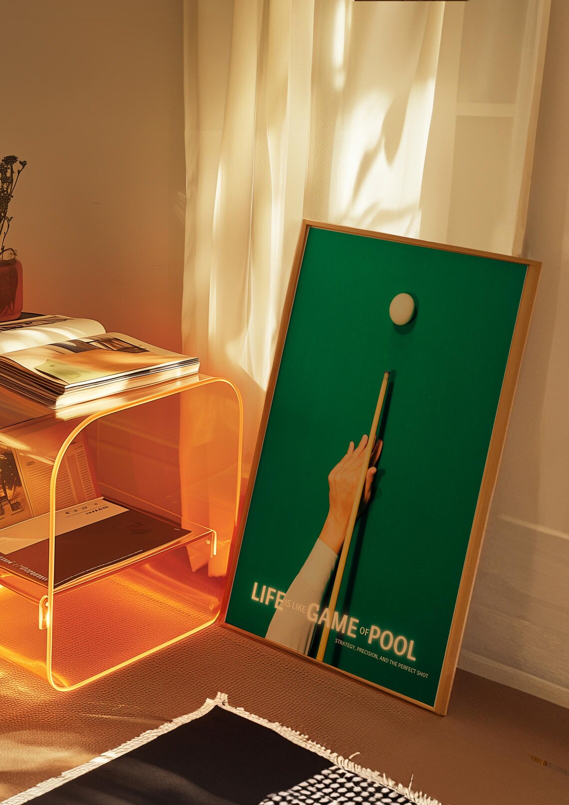 Life Is Like A Game Of Pool Quote Art Print - Image 2