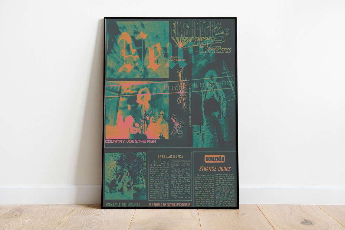 Retro Hippie Affirmation Poster, 70s Psychedelic Print - Image 3