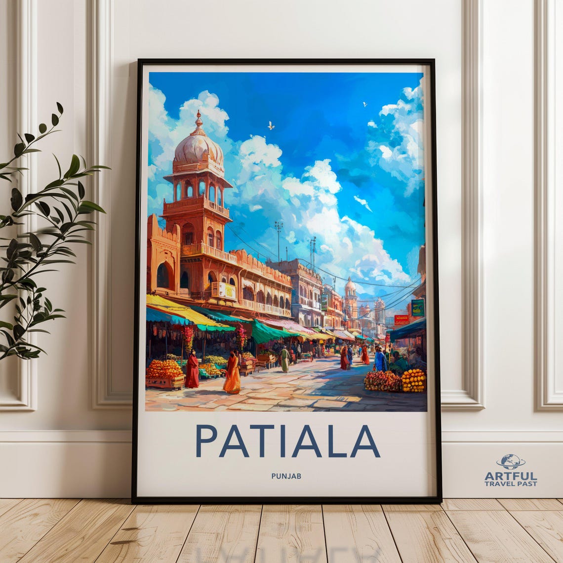 Patiala Punjab India Wall Art Cityscape Painting Street Scene Print Travel Photography Cultural Heritage Decor South Asia