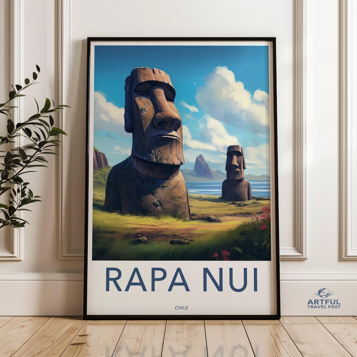 Rapa Nui Easter Island Historical Moai Art Print