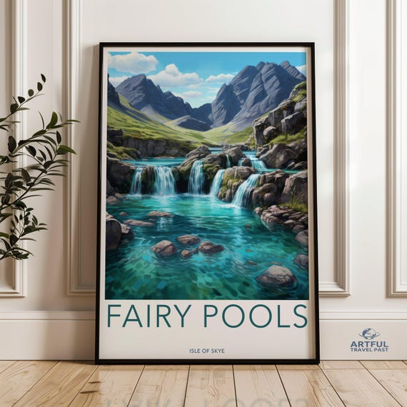 Fairy Pools, Isle of Skye Scottish Landscape Art Print