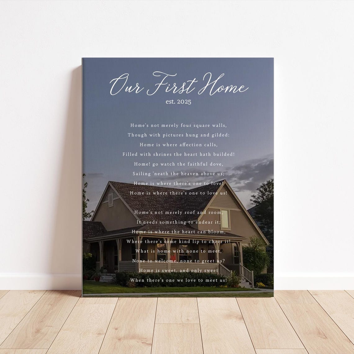 Our First Home Est 2025 Custom Housewarming Photo Poem Poster - Image 3