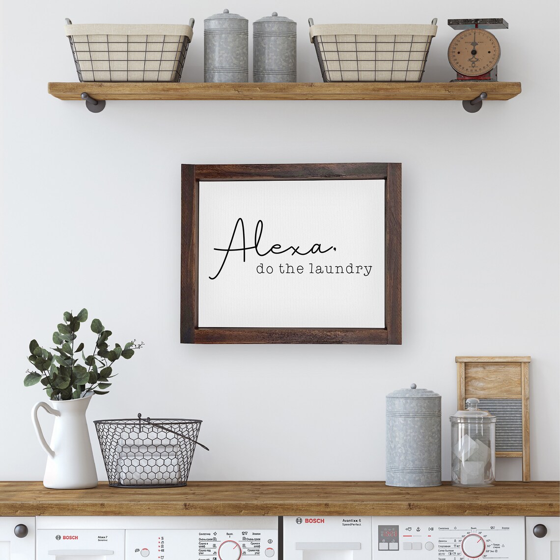 Alexa Do The Laundry Funny Laundry Room Poster Print - Image 2